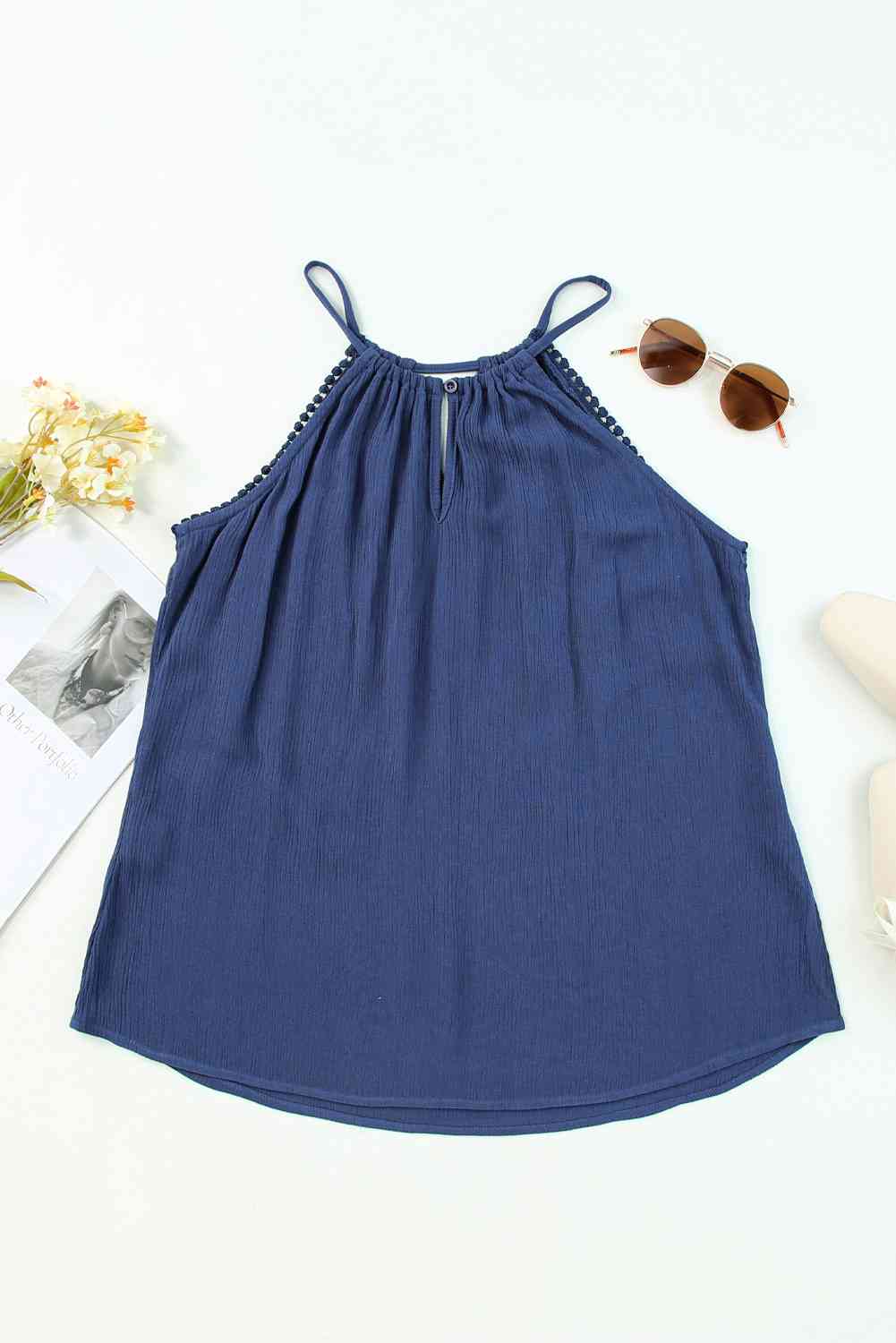 Round Neck Sleeveless Tank Top Bazaarbey