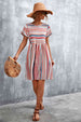 Striped Round Neck Dress -BazaarBey - www.shopbazaarbey.com