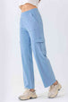 Buttoned Pocketed Long Jeans Trendsi