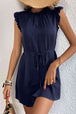 Ruffled Tie-Waist Keyhole Dress -BazaarBey - www.shopbazaarbey.com