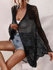 Openwork Open Front Longline Cover Up Bazaarbey