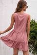 Tassel Tie Lace Trim Sleeveless Dress -BazaarBey - www.shopbazaarbey.com