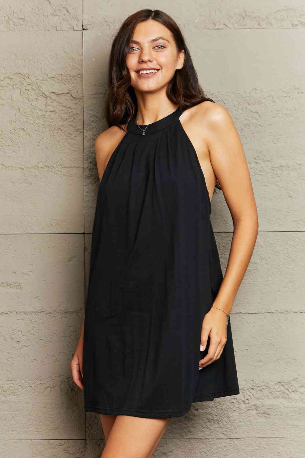Spliced Lace Round Neck Sleeveless Dress -BazaarBey - www.shopbazaarbey.com