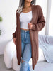 Open Front Dropped Shoulder Longline Cardigan Bazaarbey
