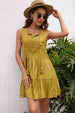 Tassel Tie Lace Trim Sleeveless Dress -BazaarBey - www.shopbazaarbey.com