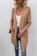 Open Front Long Sleeve Cardigan with Pockets Bazaarbey