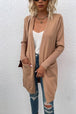 Open Front Long Sleeve Cardigan with Pockets Bazaarbey