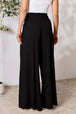   Smocked Wide Waistband Wide Leg Pants Bazaarbey