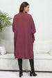 Lantern Sleeve Open Front Pocketed Cardigan Trendsi