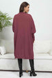 Lantern Sleeve Open Front Pocketed Cardigan Trendsi