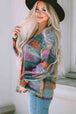 Plaid V-Neck Button Down Jacket Bazaarbey