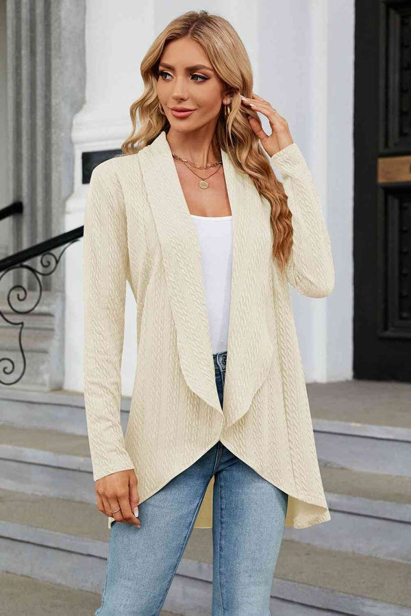 BazaarBey Open Front Long Sleeve Cardigan Bazaarbey
