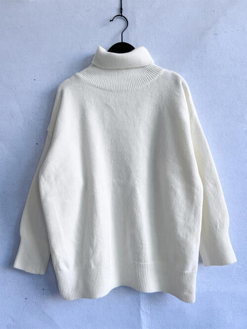 Turtleneck Long Sleeve Sweater Bazaarbey
