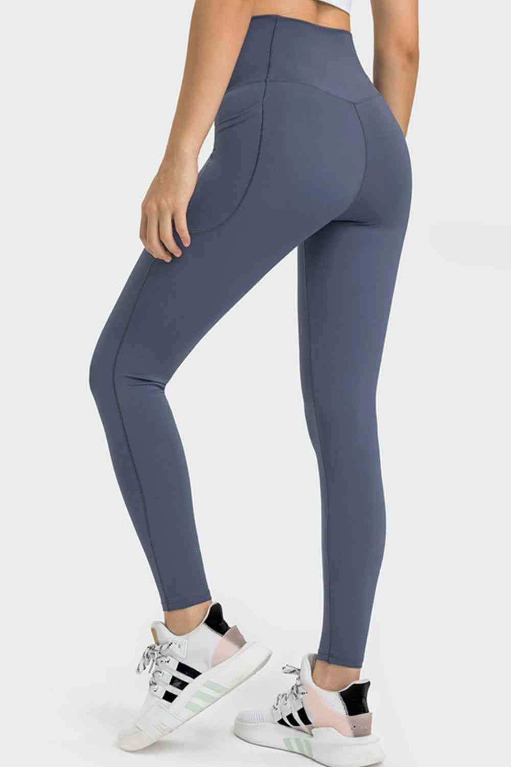 V-Waist Yoga Leggings with Pockets Bazaarbey