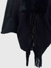 Open Front Fringe Hem Poncho Bazaarbey