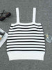  Striped Straight Neck Cami Bazaarbey