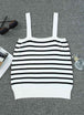  Striped Straight Neck Cami Bazaarbey