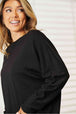  Seam Detail Round Neck Long Sleeve Top Trendsi