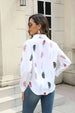 Printed Collared Neck Buttoned Shirt Bazaarbey