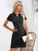  Short Sleeve Bodycon Dress -BazaarBey - www.shopbazaarbey.com
