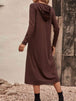 Striped Zip Front Hooded Dress -BazaarBey - www.shopbazaarbey.com