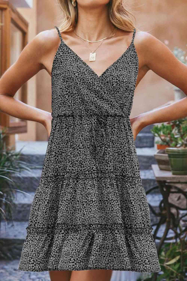  Floral Spaghetti Strap Dress -BazaarBey - www.shopbazaarbey.com