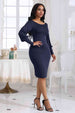 Boat Neck Lantern Sleeve Dress -BazaarBey - www.shopbazaarbey.com