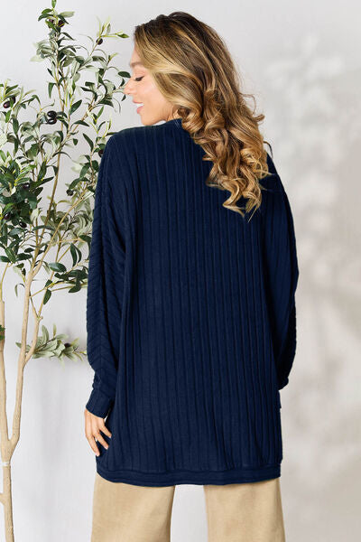   Ribbed Cocoon Cardigan Bazaarbey