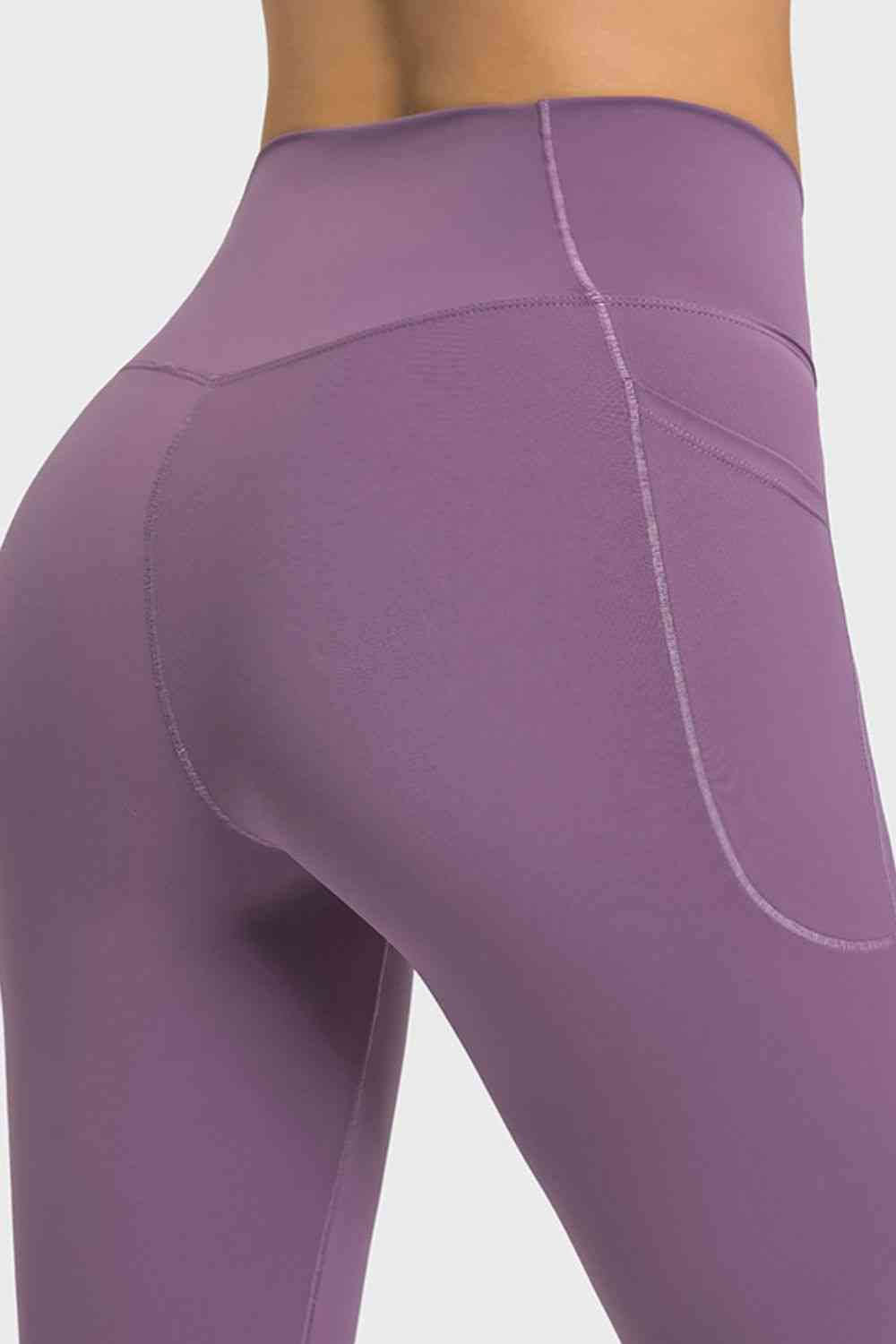V-Waist Yoga Leggings with Pockets Bazaarbey