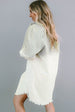 Two-Tone Raw Hem Denim Dress Bazaarbey