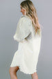 Two-Tone Raw Hem Denim Dress Bazaarbey