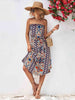 Printed Strapless Tie Belt Dress -BazaarBey - www.shopbazaarbey.com