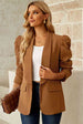  Puff Sleeve Shawl Collar Blazer Bazaarbey