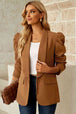  Puff Sleeve Shawl Collar Blazer Bazaarbey