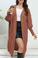 Open Front Dropped Shoulder Cardigan Trendsi
