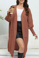 Open Front Dropped Shoulder Cardigan Trendsi