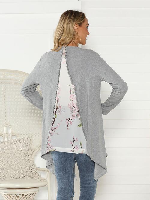 Floral  Long Sleeve Cardigan Trendsi