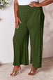   Smocked Wide Waistband Wide Leg Pants Bazaarbey