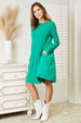  Full Size Long Sleeve Flare Dress with Pockets -BazaarBey - www.shopbazaarbey.com