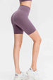 Slim Fit Wide Waistband Sports Shorts Trendsi