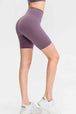 Slim Fit Wide Waistband Sports Shorts Trendsi