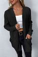 Rib-Knit  Pocketed Cardigan Trendsi