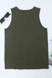 US Flag Graphic Cutout Round Neck Tank Bazaarbey