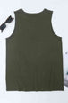 US Flag Graphic Cutout Round Neck Tank Bazaarbey