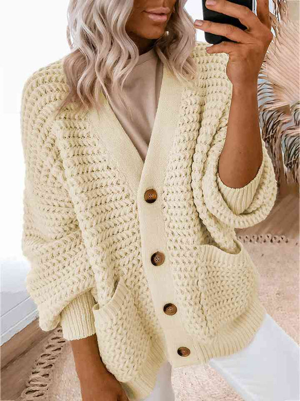 BazaarBey V-Neck Long Sleeve Cardigan Bazaarbey