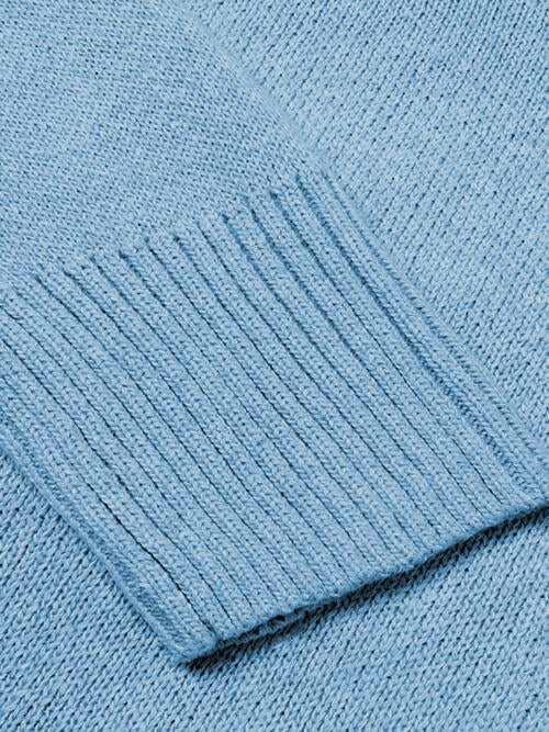 V-Neck Long Sleeve Knit Top Bazaarbey