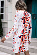 Rainbow Checker Twisted Long Sleeve Dress -BazaarBey - www.shopbazaarbey.com