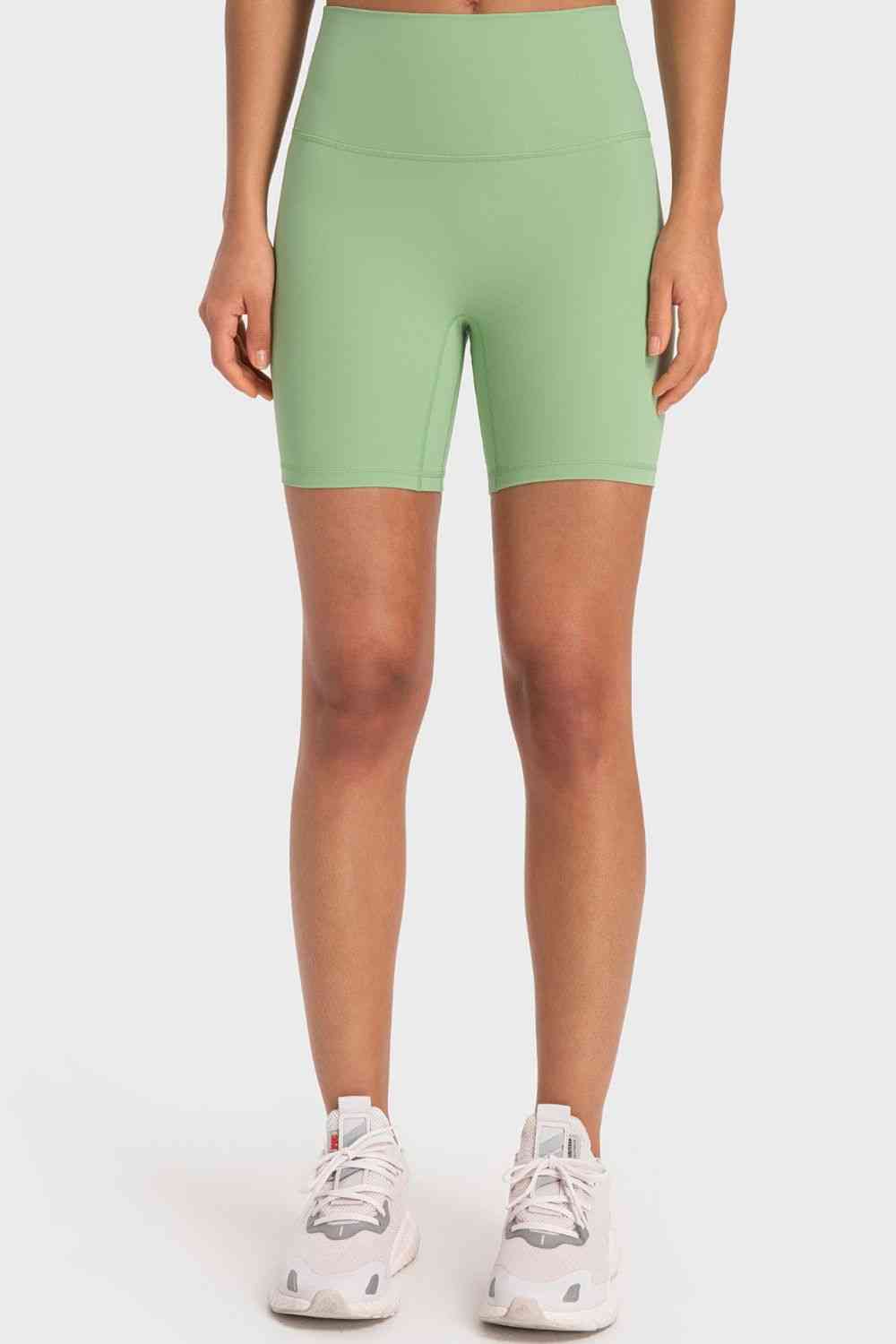 Staying Cozy Wide Waistband Biker Shorts Trendsi