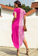 Leopard Color Block Split Dress -BazaarBey - www.shopbazaarbey.com