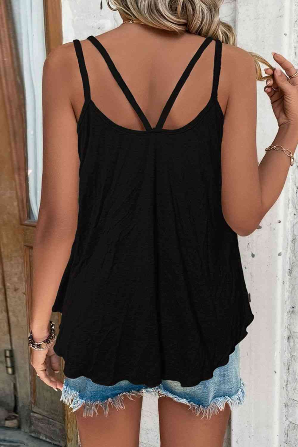 Scoop Neck Double-Strap Cami Bazaarbey